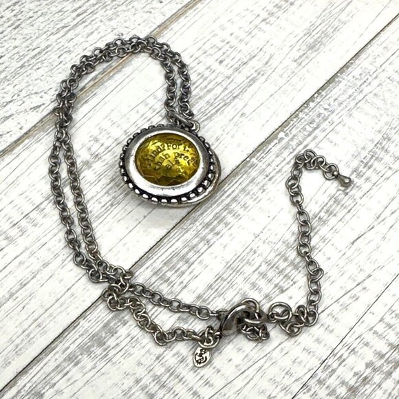 Premier Designs Proverbs 31:10 Rhinestone Necklace Brushed Silver Tone - Picture 2 of 4